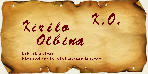 Kirilo Olbina vizit kartica